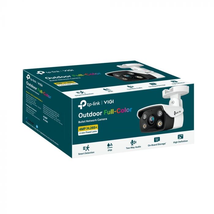 IP-Камера TP-LINK VIGI C340-4, PoE, 4Мп, 4 мм, H265+, IP66, Bullet, кольорове нічне бачення, зовнішня