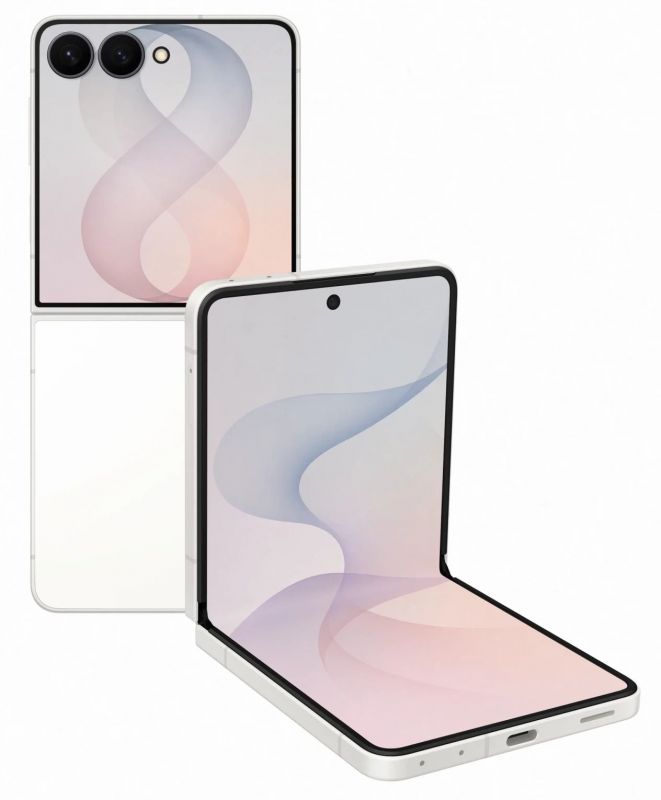 Смартфон Samsung Galaxy Flip 8 5G (F776) 6.9"/4.1"12/512ГБ, 1SIM, 4300мА•год, кремовий