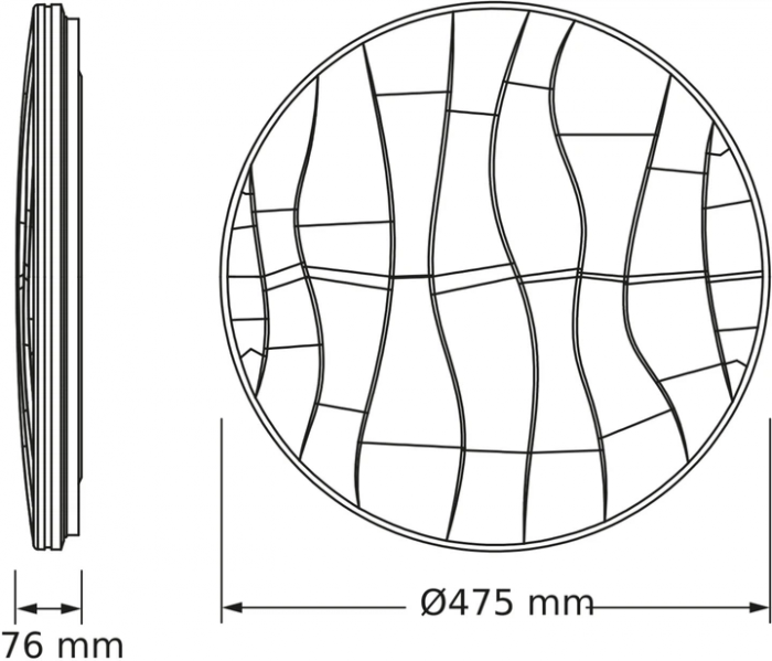 Світильник накладний OSRAM CEILING PAVO 480мм   Round 48Вт 4000K