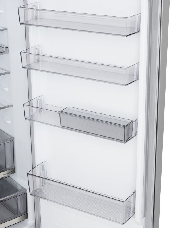 Холодильник LG з нижн. мороз., 203x60х68, холод.відд.-262л, мороз.відд.-113л, 2дв., E, NF, інв., диспл зовн., Fresh Сonverter, Metal Fresh, сріблястий