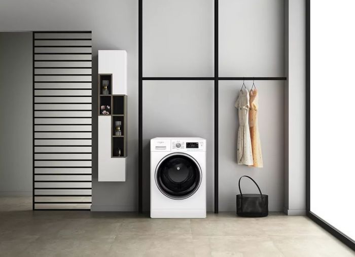 Пральна машина Whirlpool фронтальна, 11кг, 1400, A, 60см, дисплей, пара, інвертор, люк чорний, білий