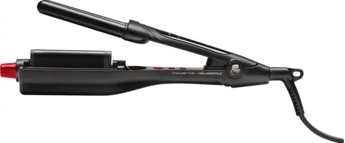 Плойка Rowenta Karl Lagerfeld Waves Addict Hair Waver, для волн , >230Вт, темп.режимів-6, 120-210С, обертання, кераміка, чорний
