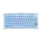Клавіатура механічна GravaStar Mercury K1 80keys, GravaStar x Kailh Cheery Pink, EN, BT/WL/USB, Ice Blue