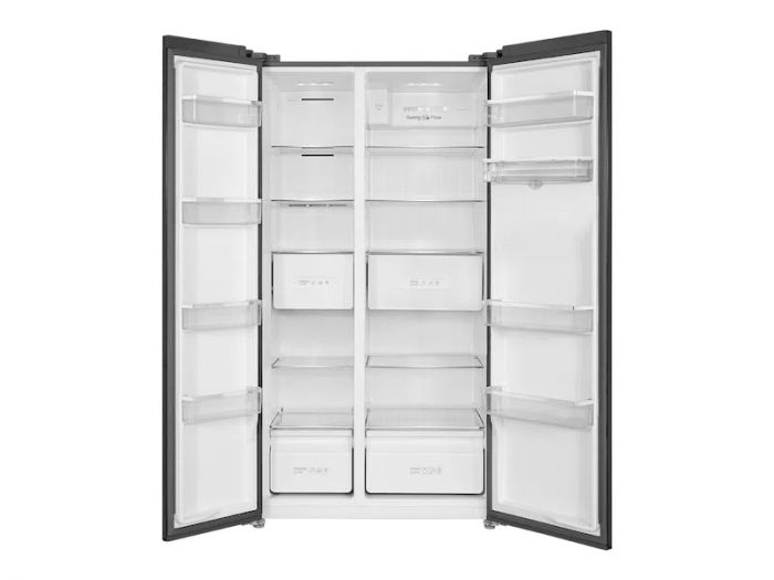 Холодильник TCL SBS, 177х92х63см, холод.відд.-322л, мороз.відд.-156л, 2дв., A++, NF, інв., диспл зовн., зона св-ті, диспенсер, нерж