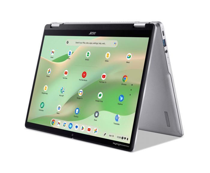 Ноутбук Acer Chromebook Spin CP314-2HN 14" WUXGA IPS Touch, Intel i3-N305, 8GB, F256GB, UMA, ChromeOS, сріблястий
