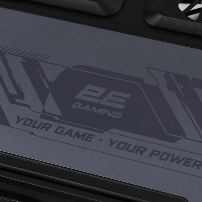 Підставка для ноутбука 2E GAMING CPG-012, до 17.3", 1xUSB-C, LCD/semiconductor cooling pad, RGB, чорний