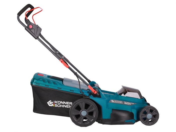 Набір із двох акумуляторних інструментів Konner&Sohnen KS 43LM-BCT40V-SET 40В(20+20В) газонокосарка KS 43LM-40V та тример садовий KS BCT-40V акб 2х4А·год ЗП 22.5кг