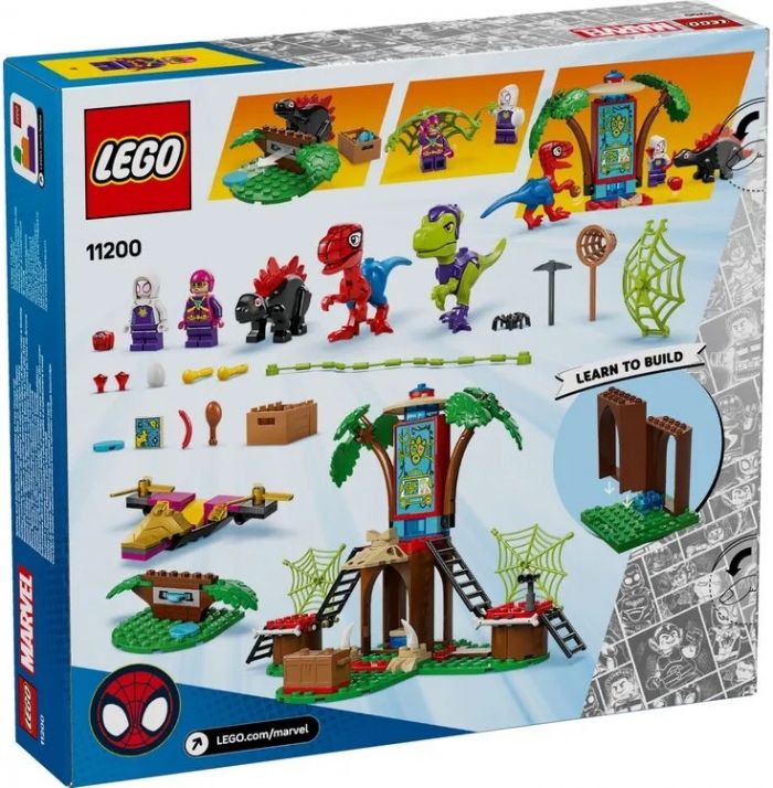 Конструктор LEGO Spidey Битва Павука та раптора Гоббі у штаб-будинку на дереві