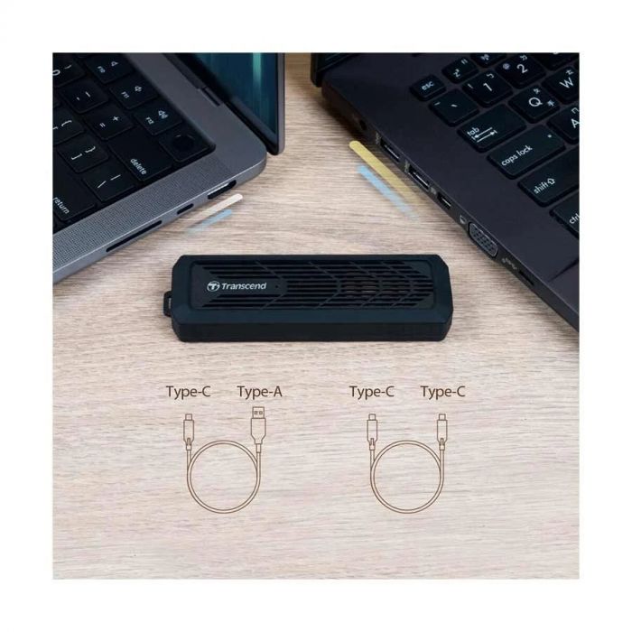 Портативний корпус Transcend для SSD Enclosure Kit M.2 PCIe/M.2 SATA 2230/2242/2260/2280 USB USB Type-A + Type-C Чёрный