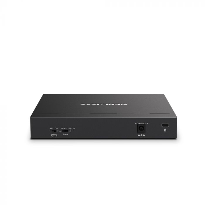Комутатор MERCUSYS MS108GP 8xGE (7xPoE), 65Вт, Некерований