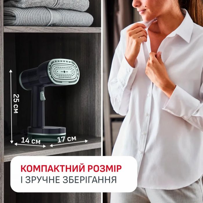 Відпарювач Tefal компактний AeroSteam S, 1420Вт, 150мл, постійна пара - 20гр, чорний