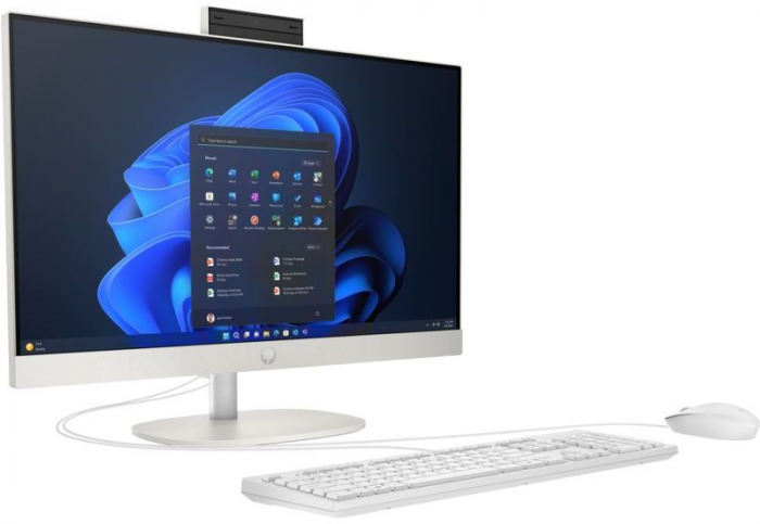 Комп'ютер персональний моноблок HP 240-G10 23.8" FHD IPS AG, Intel U7-155U, 16GB, F512GB, UMA, WiFi, кл+м, 3р, Win11P, білий