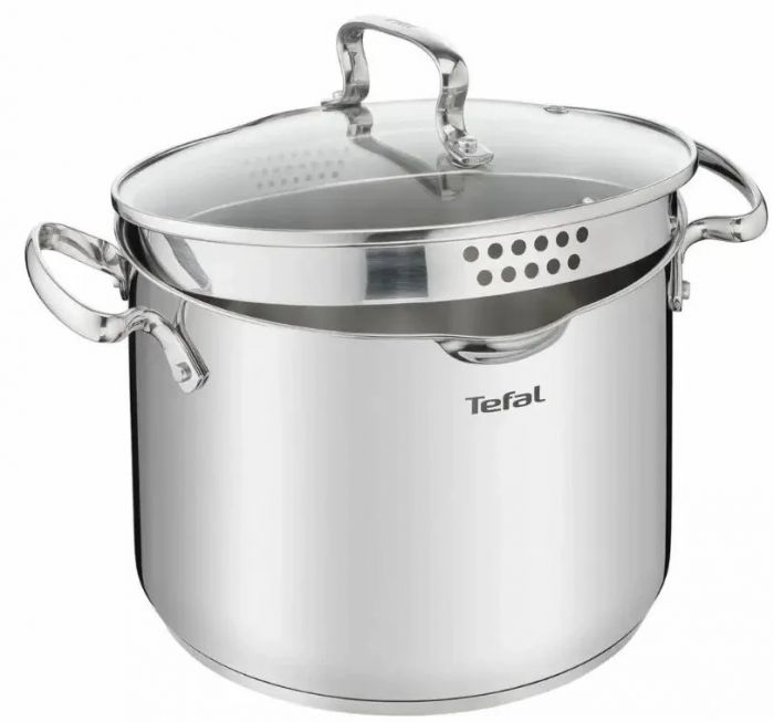 Каструля Tefal Duetto+, з кришкою, 6л, нержавіюча сталь