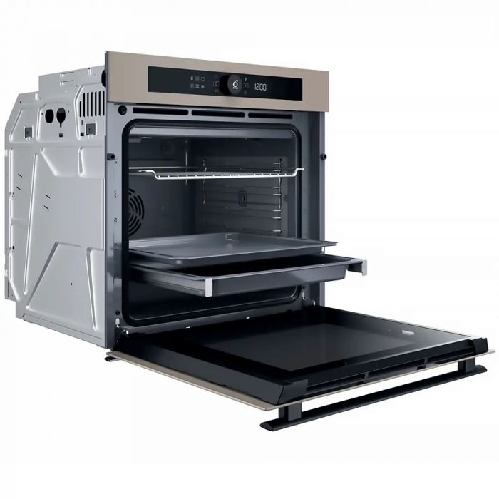 Духова шафа Whirlpool електрична, 73л, A+, дисплей, конвекція, телескопічні напрямні, бежевий