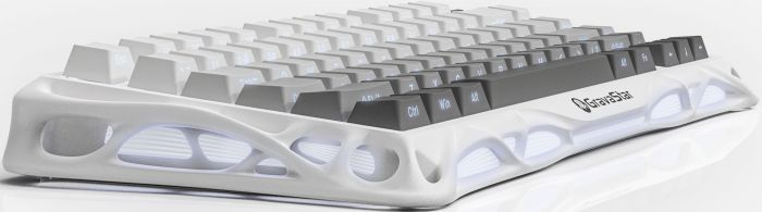Клавіатура механічна GravaStar Mercury K1 80keys, GravaStar x Kailh Cheery Pink, EN/UKR, BT/WL/USB, білий