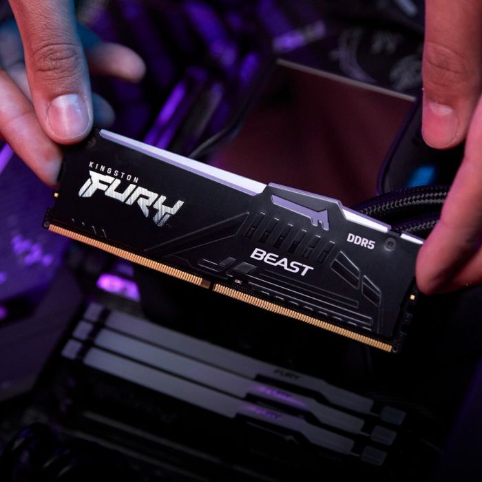 Пам'ять ПК Kingston DDR5 64GB KIT (32GBx2) 5200 FURY Beast RGB