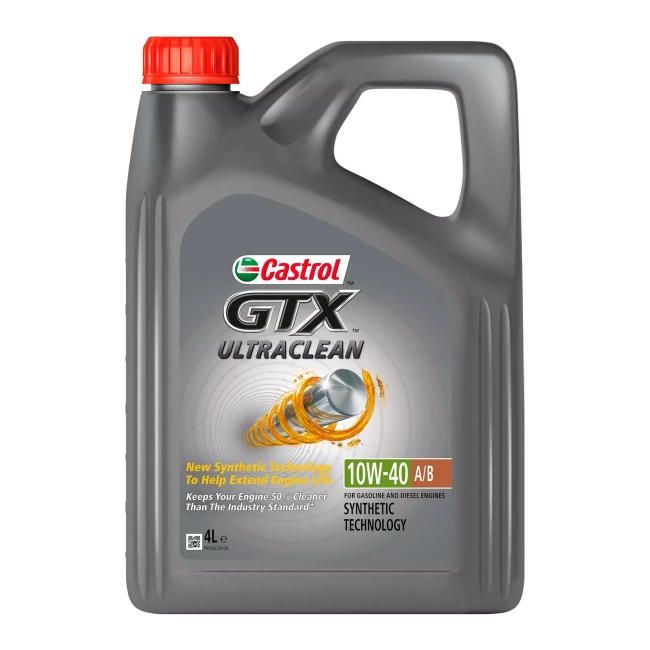 Олива моторна Castrol GTX Ultraclean 10W-40  4л (GTX 10W40/4L) (15F123)