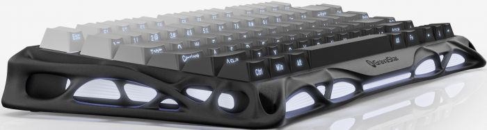 Клавіатура механічна GravaStar Mercury K1 80keys, GravaStar x Kailh Cheery Pink, EN/UKR, BT/WL/USB, чорний