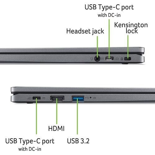 Ноутбук Acer Chromebook Plus CB514-3H 14" WUXGA IPS, AMD R5-7520C, 8GB, F512GB, UMA, ChromeOS, сірий