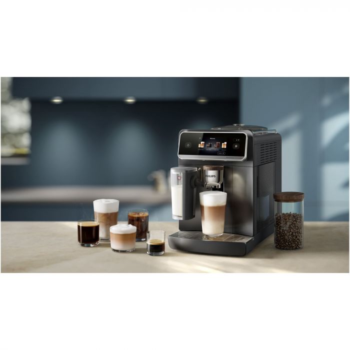 Кавомашина Philips Series 8000 Cafe Aromis, 1.9л, зерно+мелена, автомат.капуч, дисплей, авторецептів -54, чорний