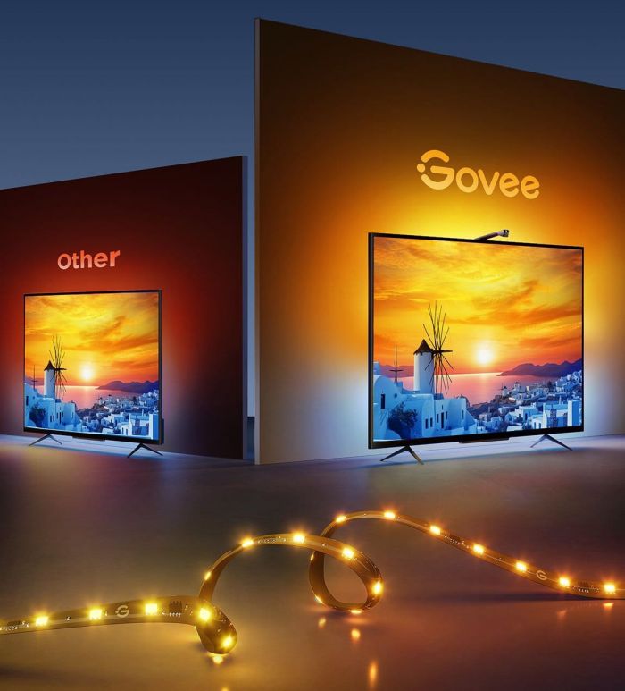 Набір адаптивного підсвічування Govee H6099 Backlight 3 Lite 75-85', RGBIC, WI-FI/Bluetooth, чорний