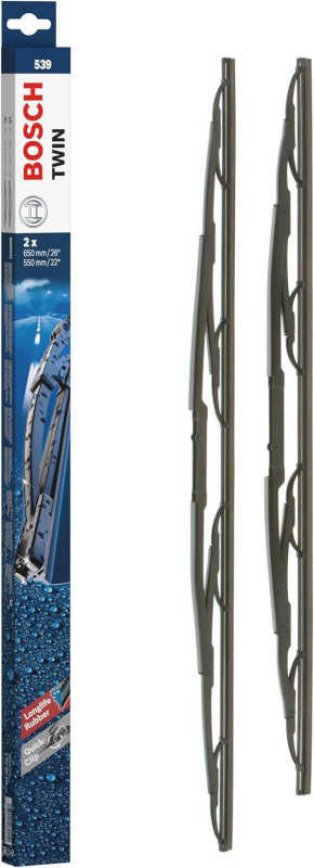 Склоочисник BOSCH Twin каркасний комплект 650/550мм (3 397 001 539)