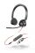Гарнітура комп'ютерна стерео On-ear Poly Blackwire 3325-M, USB-A, USB-C, всеспрямований, Microsoft Teams, чорний
