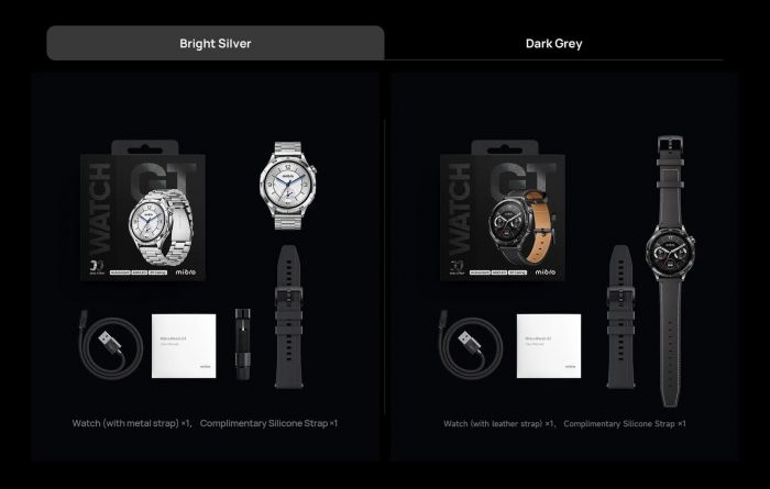 Смарт-годинник Mibro GT 46мм, 1.43", 466x466, AMOLED, BT 5.3, GPS, 5 ATM, темний метал