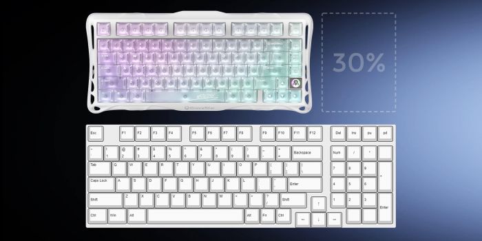 Клавіатура механічна GravaStar Mercury K1 Lite 80keys, GravaStar x BSUN Grey, BT/WL/USB, RGB, Crystal Aurora