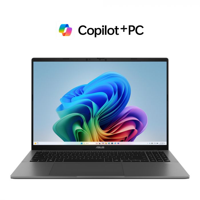 Ноутбук ASUS Vivobook S16 S3607QA-PL006W 16" 2.5K IPS, Snapdragon X1 26 100, 16GB, F1TB, UMA, Win11, Сірий
