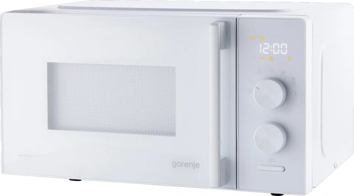 Мікрохвильова піч Gorenje, 20л, електр. керув., 800Вт, дисплей, 20 програм, інвертор, білий