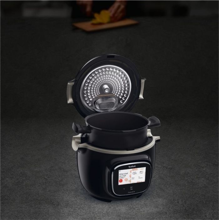 Мультиварка-скороварка Tefal Cook4me Touch, 1600Вт, чаша-6л, сенсорне керув., 13 програм, метал/пластик, чорний