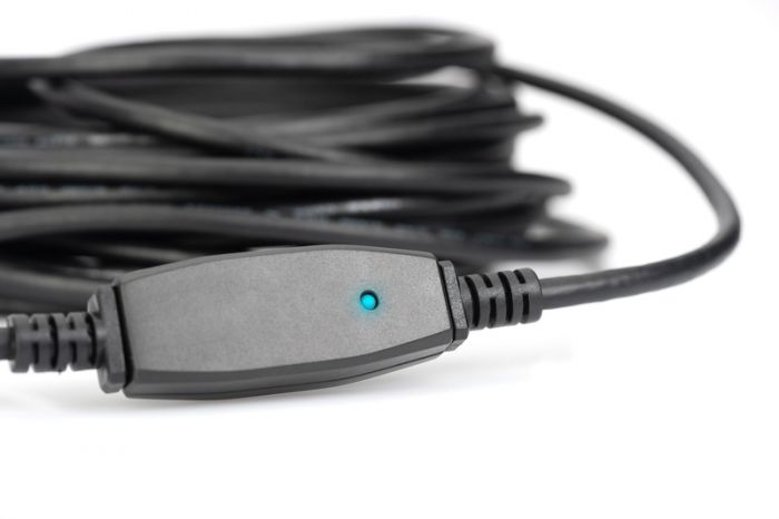 Подовжувач DIGITUS USB 3.0 Active Cable, A/M-A/F, 10м, чорний