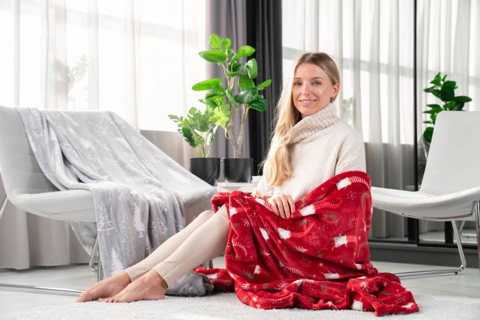 Плед ARDESTO Flannel, 160х200см, 100% поліестер, гноми