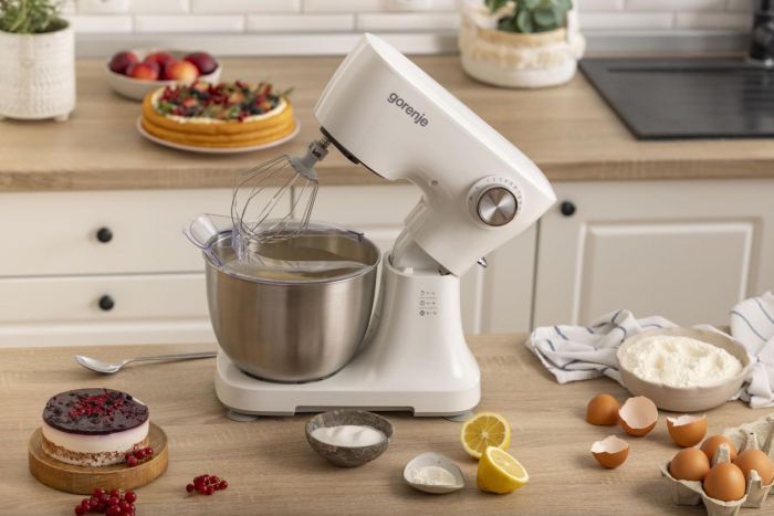 Кухонна машина Gorenje 800Вт, чаша-метал, корпус-пластик, насадок-3, білий