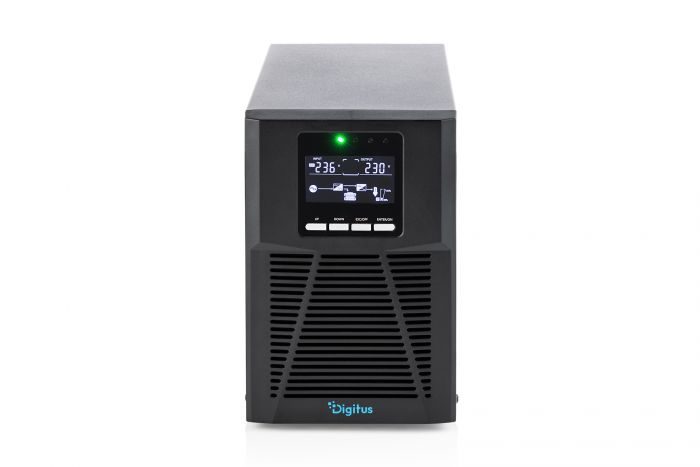 Джерело безперебійного живлення DIGITUS 1000VA/1000W, Tower, LCD, RJ45, RS232, USB, 8xC13