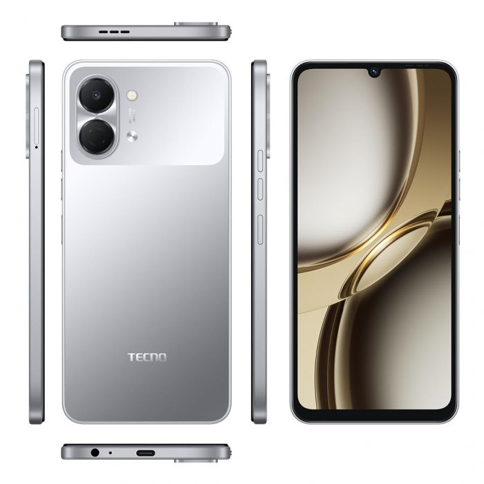 Смартфон TECNO Spark Go 3 (KN3) 6.75" 4/128ГБ, 2SIM, 5000мА•год, Titanium Grey