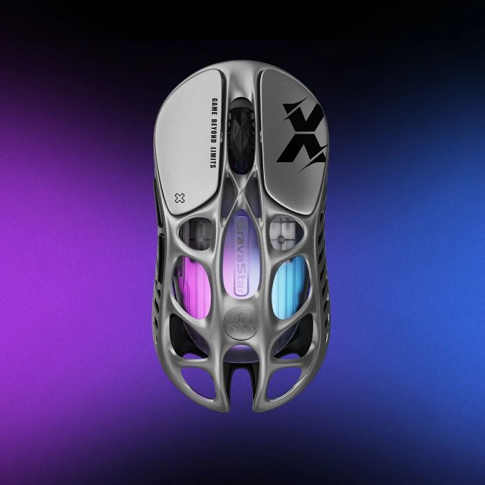 Миша GravaStar Mercury X, BT/WL/USB-A, RGB, сірий