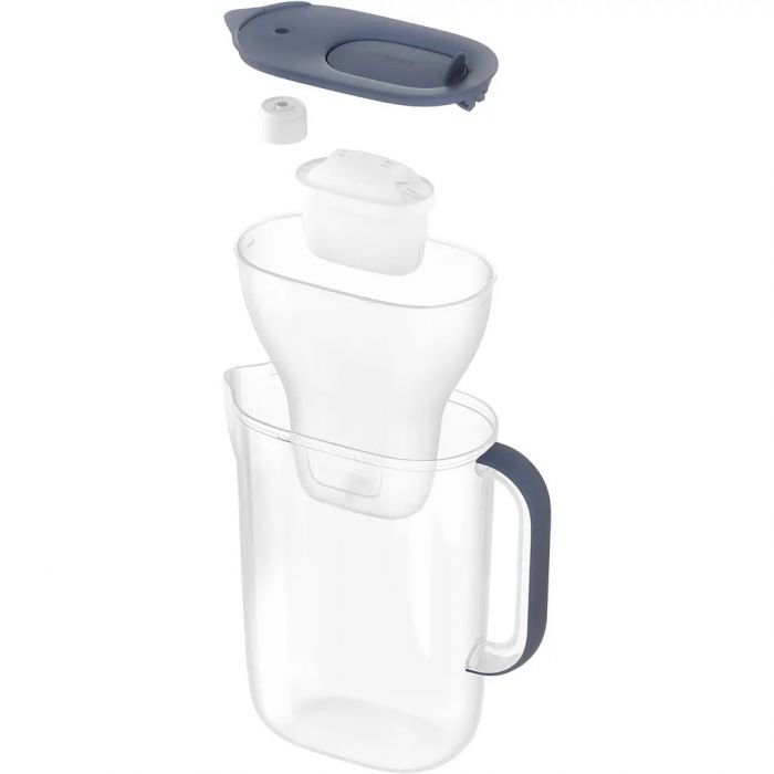 Фільтр-глечик Brita Style Essential MXPro 2.4л (1.4л очищеної води) + 3 картриджа сіро-блакитний