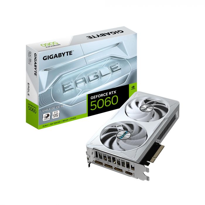 Відеокарта GIGABYTE GeForce RTX 5060 8GB GDDR7 EAGLE OC ICE
