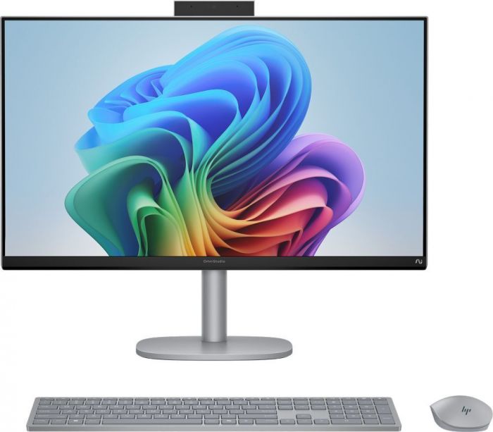 Комп'ютер персональний моноблок HP OmniStudio X 27" UHD IPS, Intel U7-258V, 32GB, F1TB, UMA, WiFi, кл+м, Win11, сріблястий