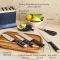 Набір ножів Tefal EverSharp Pro, з блоком, 6предметів, нержавіюча сталь, синій