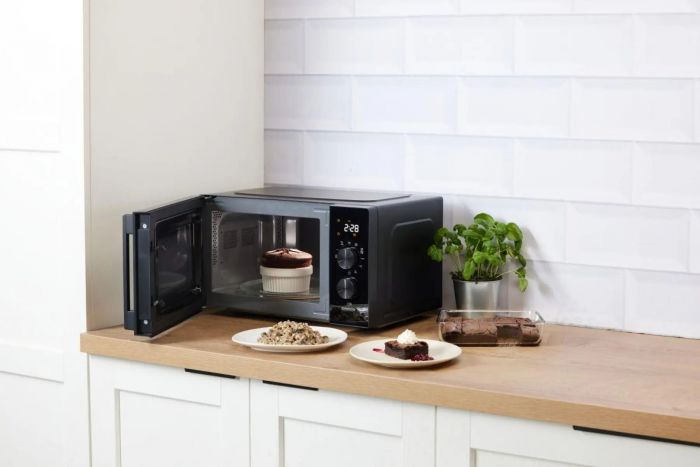Мікрохвильова піч Gorenje, 20л, електр. керув., 800Вт, гриль, дисплей, 20 програм, інвертор, чорний