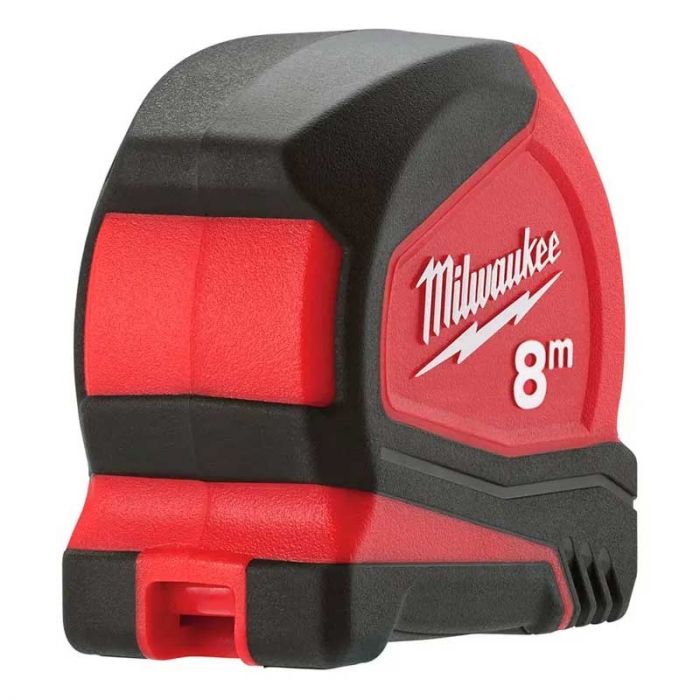 Рулетка Milwaukee Pro Compact , 8мх25мм, з фіксатором змотування, АБС-пластик