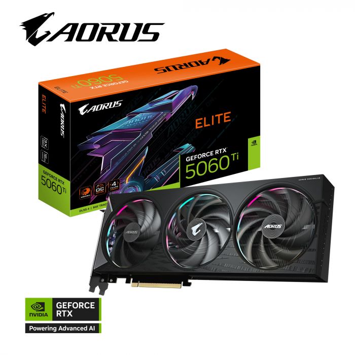 Відеокарта GIGABYTE GeForce RTX 5060 Ti 16GB GDDR7 AORUS
