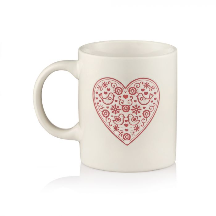 Чашка ARDESTO Heart, 320мл, кераміка, білий