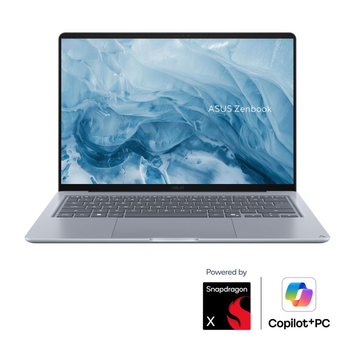 Ноутбук ASUS Zenbook 14 UX3480QA-U1111W 14" WUXGA OLED, Qualcomm X X1 26 100, 8GB, F256GB, UMA, Win11, Блакитний