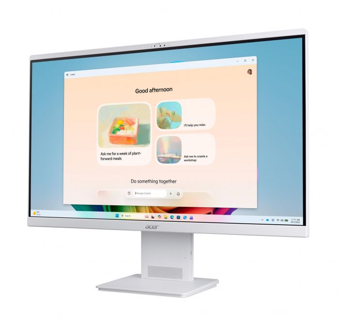 Комп'ютер персональний моноблок Acer Aspire S27B-UGMTL-H 27" FHD, Intel U7-155H, 32GB, F1TB, UMA, WiFi, кл+м, Lin, білий