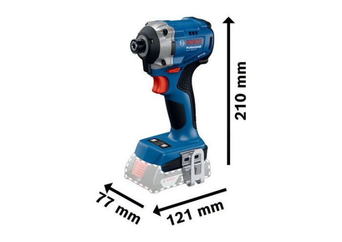 Гвинтоверт ударний акумуляторний Bosch Professional GDR 18V-215 18В 215Нм 3800об/хв M6-M16 1кг без АКБ та ЗП