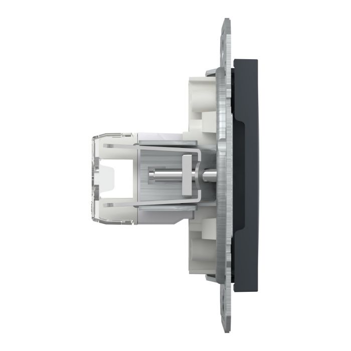 Розетка комп'ютерна RJ45 Schneider Electric, Asfora (антрацит, без рамки)